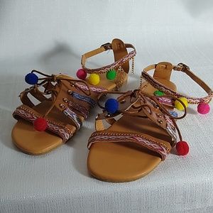 Boho colorful sandals